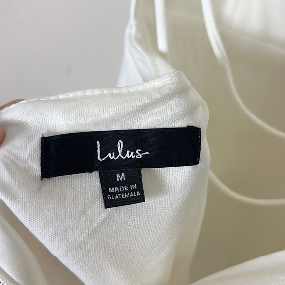 Lulus Believe in Love White Strappy Backless Skater Mini White Dress Sz Medium - Picture 8 of 15